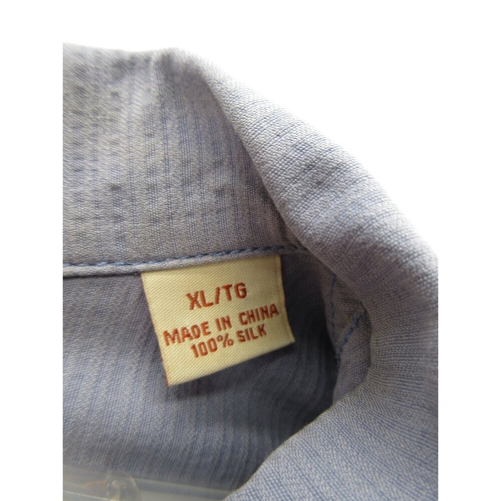 Tommy Bahama Shirt XL Silk Hawaiian Loop Collar Camp Button Up Pocket * - Picture 9 of 10